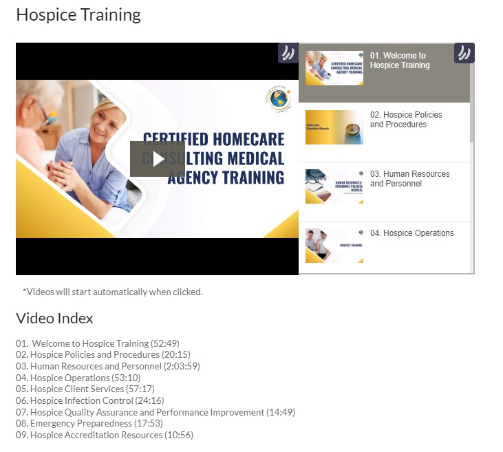 Hospice Business Operations Training